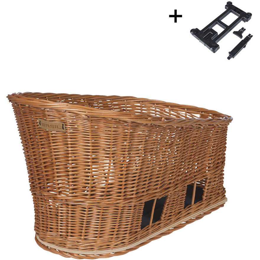 Basil hondenmand Pasja MIK met kussen 45cm riet bruin