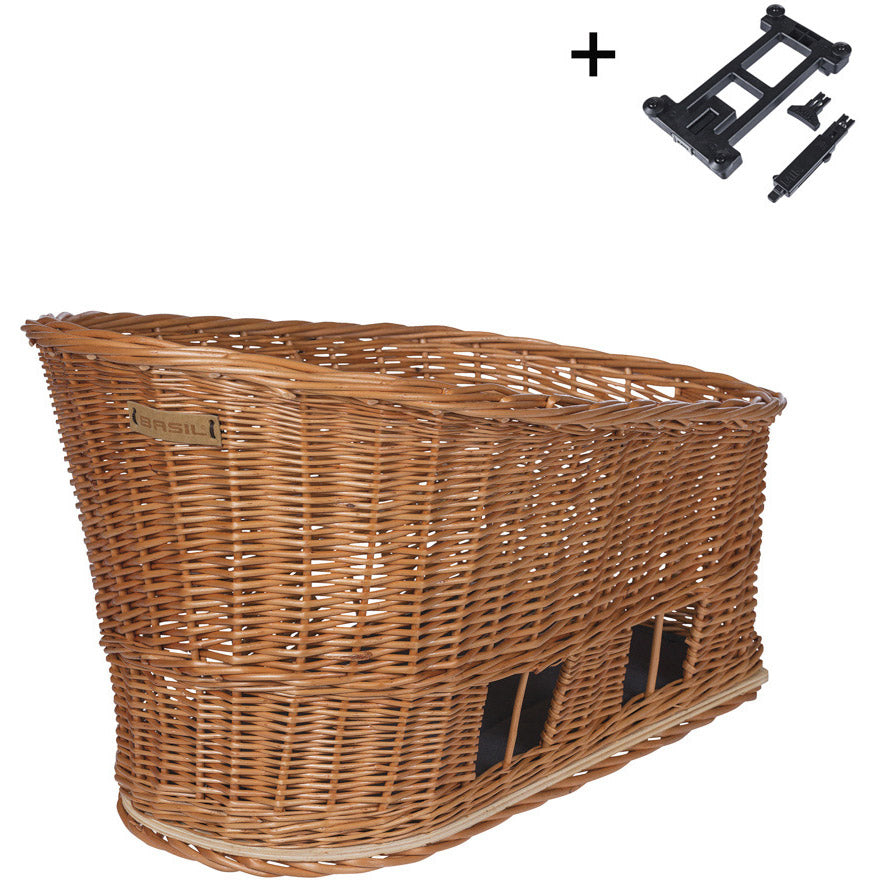 Basil hondenmand Pasja MIK met kussen 50cm riet bruin