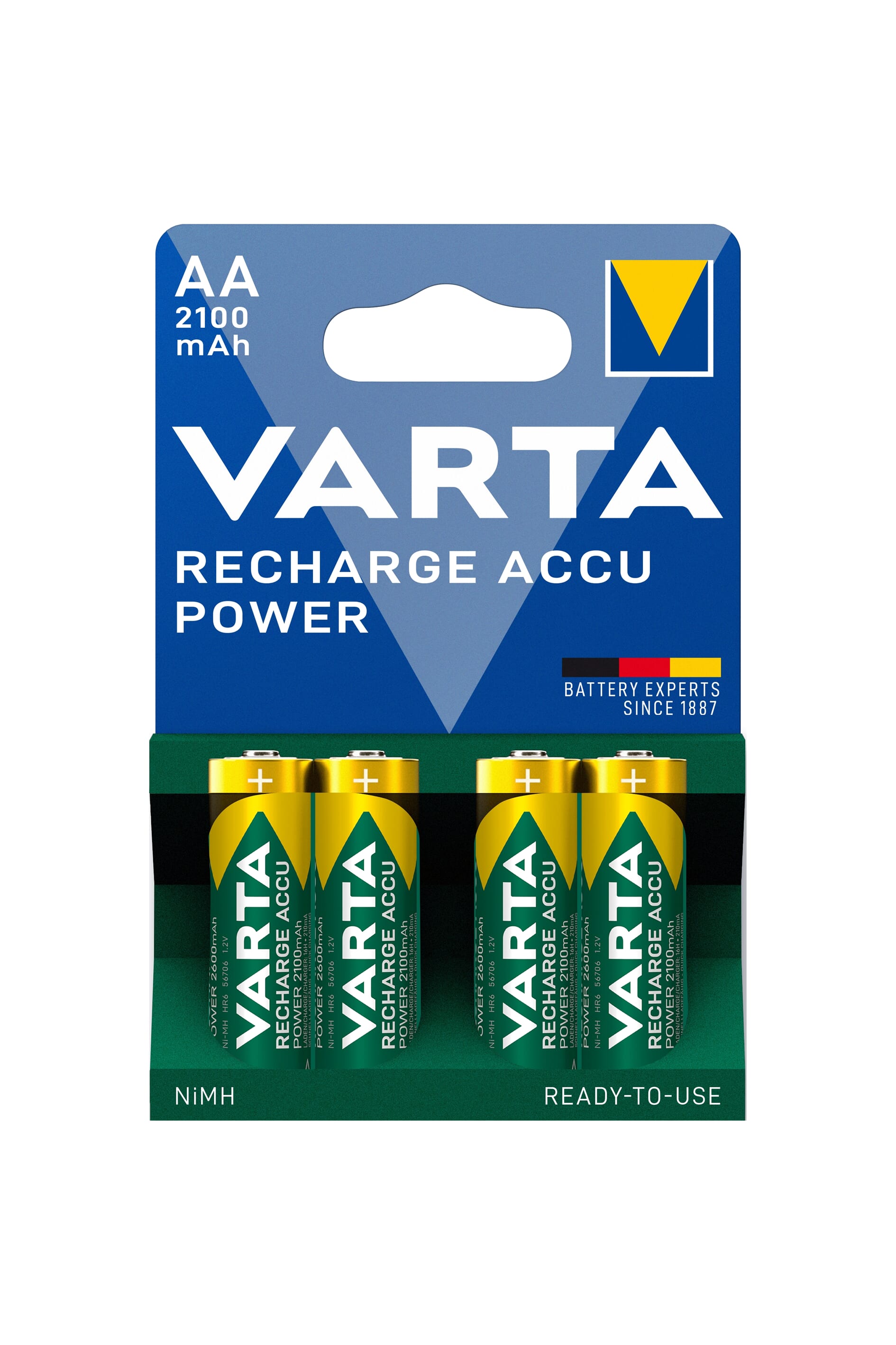 Varta batterij R6 AA oplaadbaar 2100mAh krt (4)