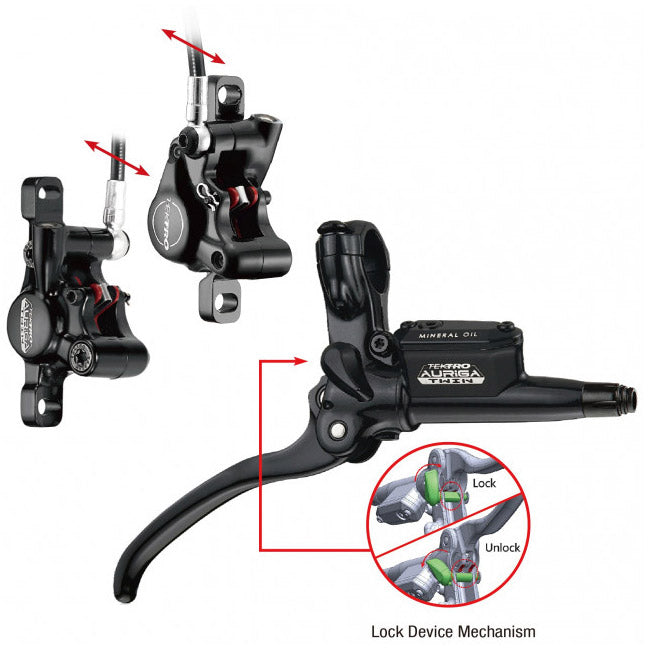 Tektro remgreep Auriga Twin rechts 2.5 vinger alu zwart