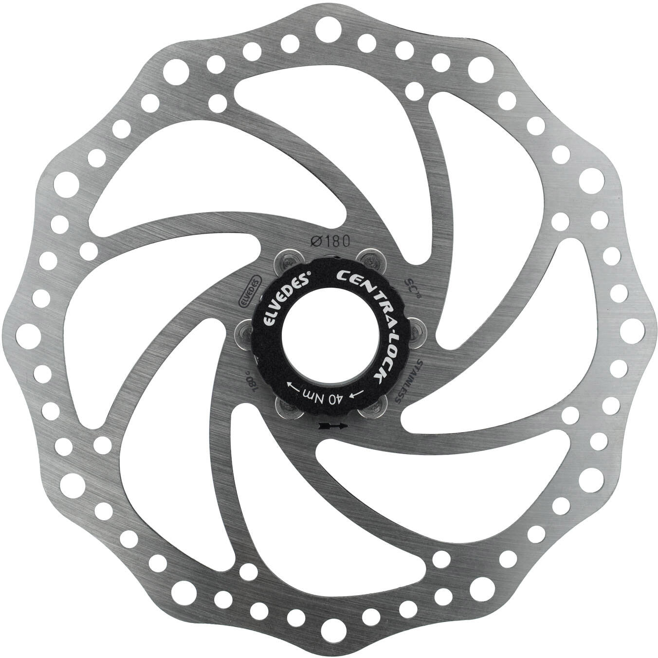 Elvedes SC18 RVS rotor 180mm 180g centerlock