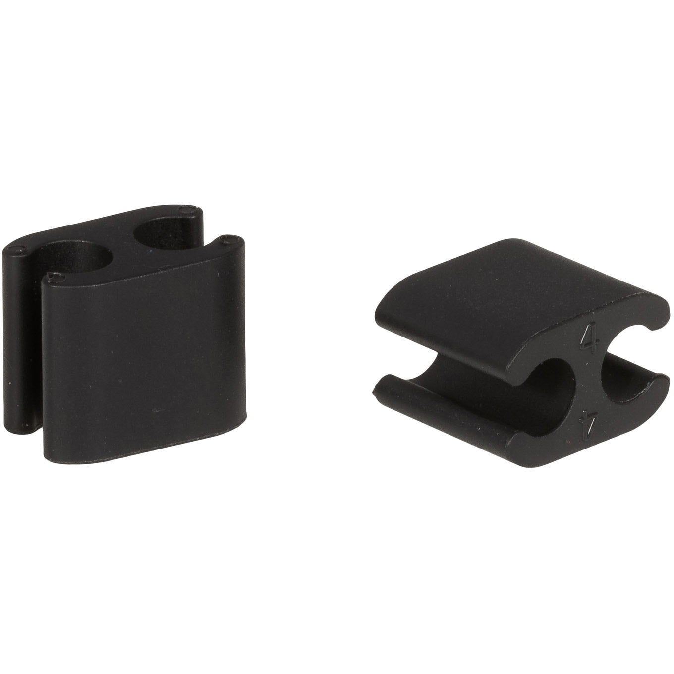 Elvedes kabelclips duo zwart 4,1mm / 5,0mm plastic (p/50)