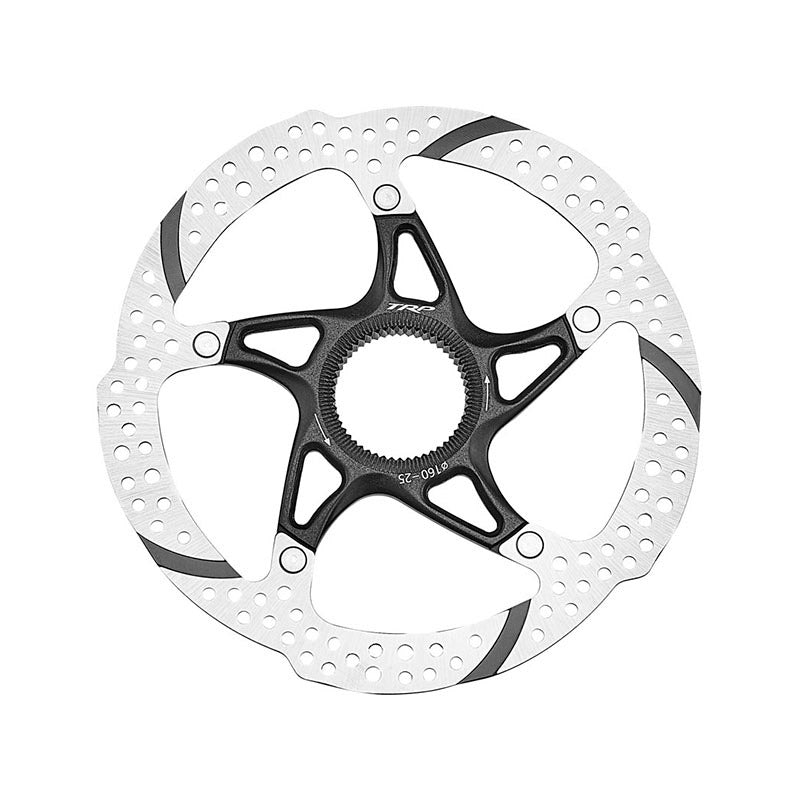 Remschijf TRP-25 centerlock 160mm Tektro zilver/zwart