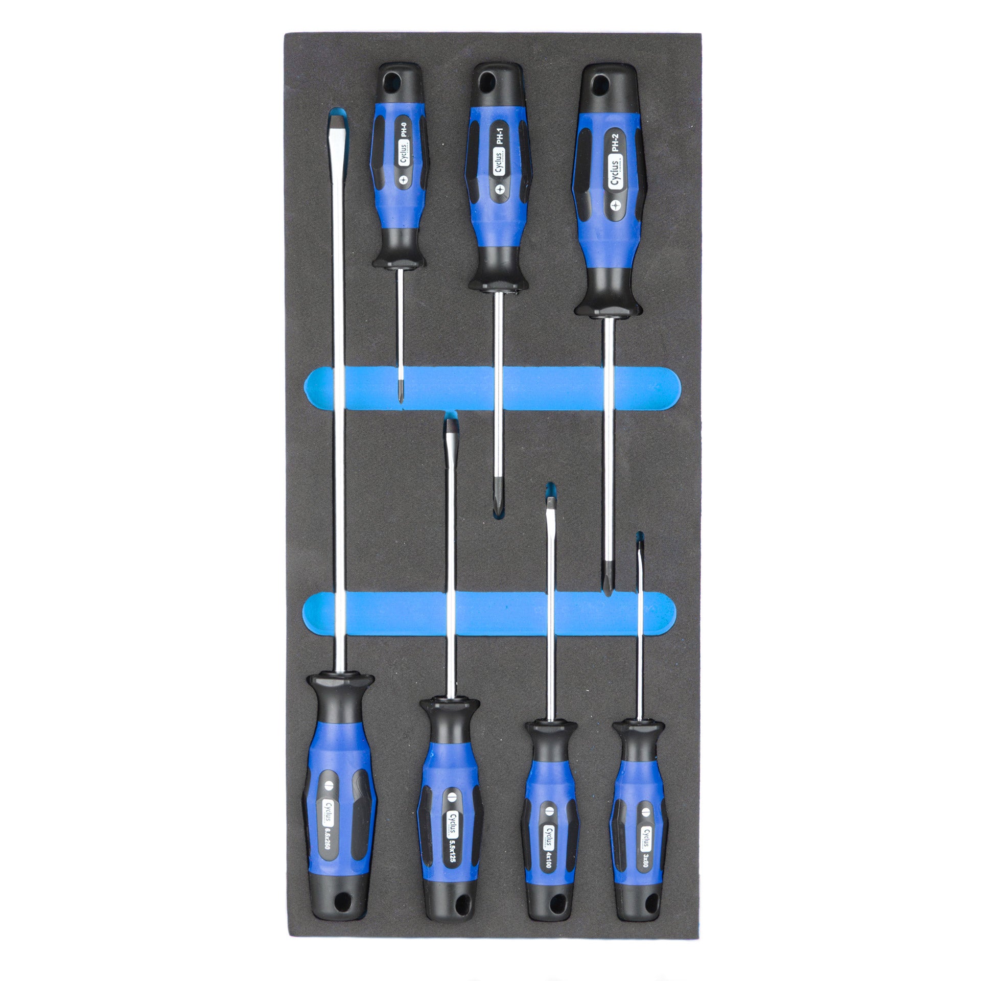 Cyclus foam 2 inclusief schroevendraaiers maat S blauw