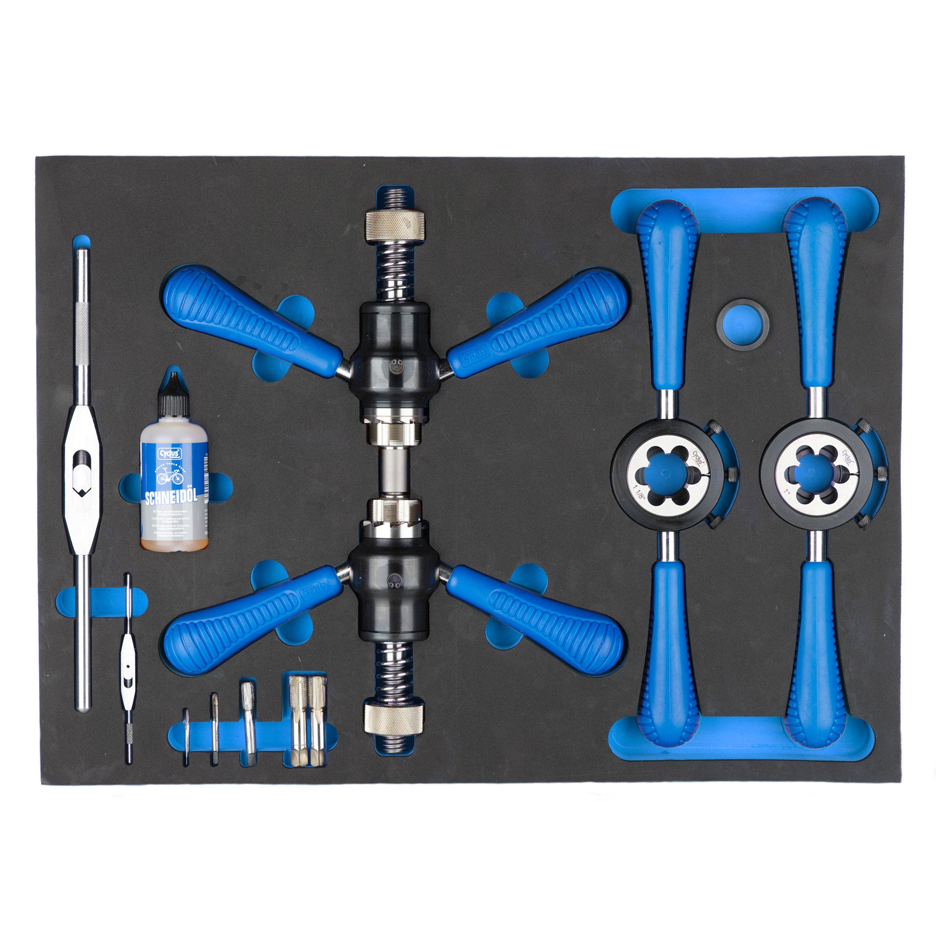 Cyclus foam 9 inclusief trapas snij-frees ger. maat L blauw