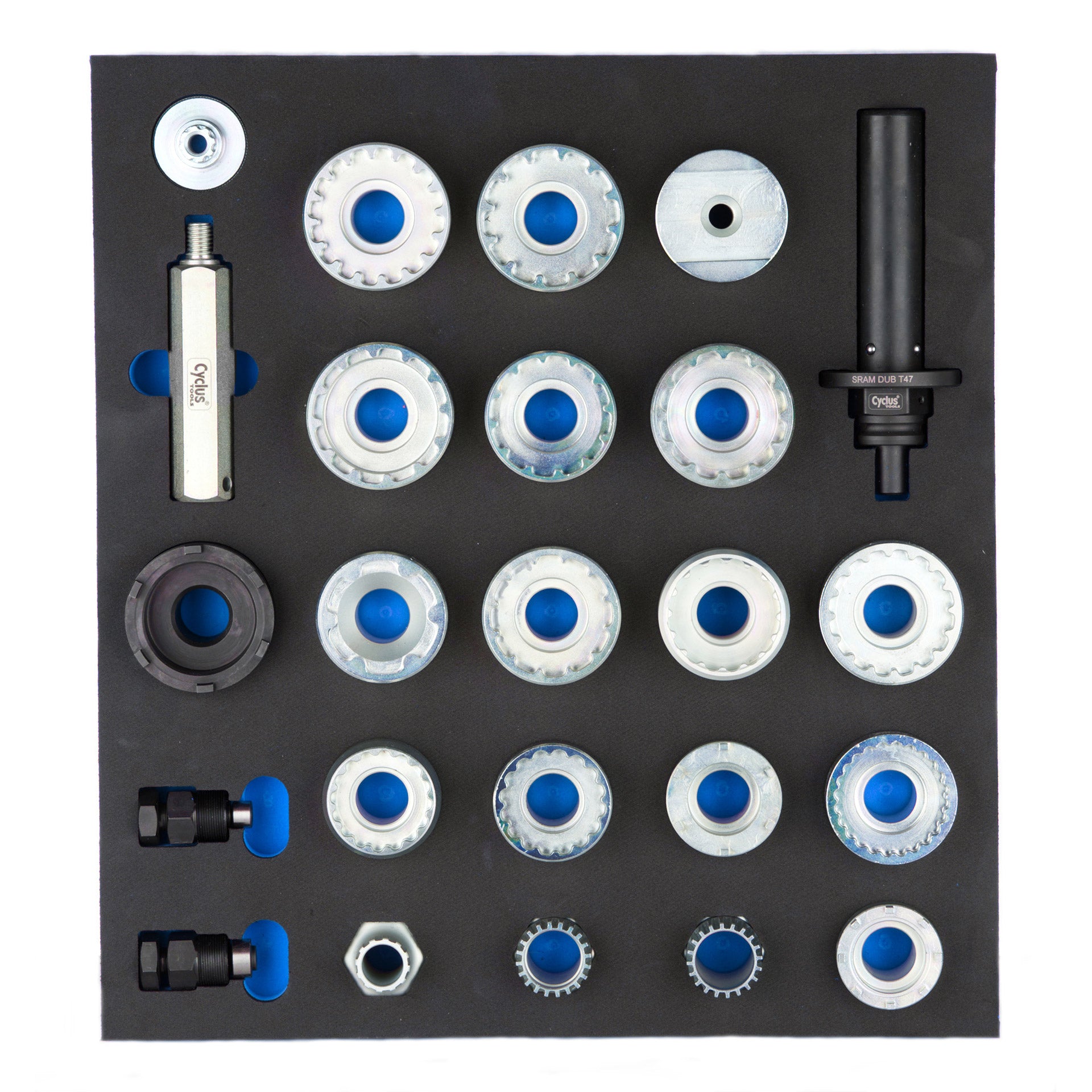 Cyclus foam 15 inclusief trapas montage maat M blauw