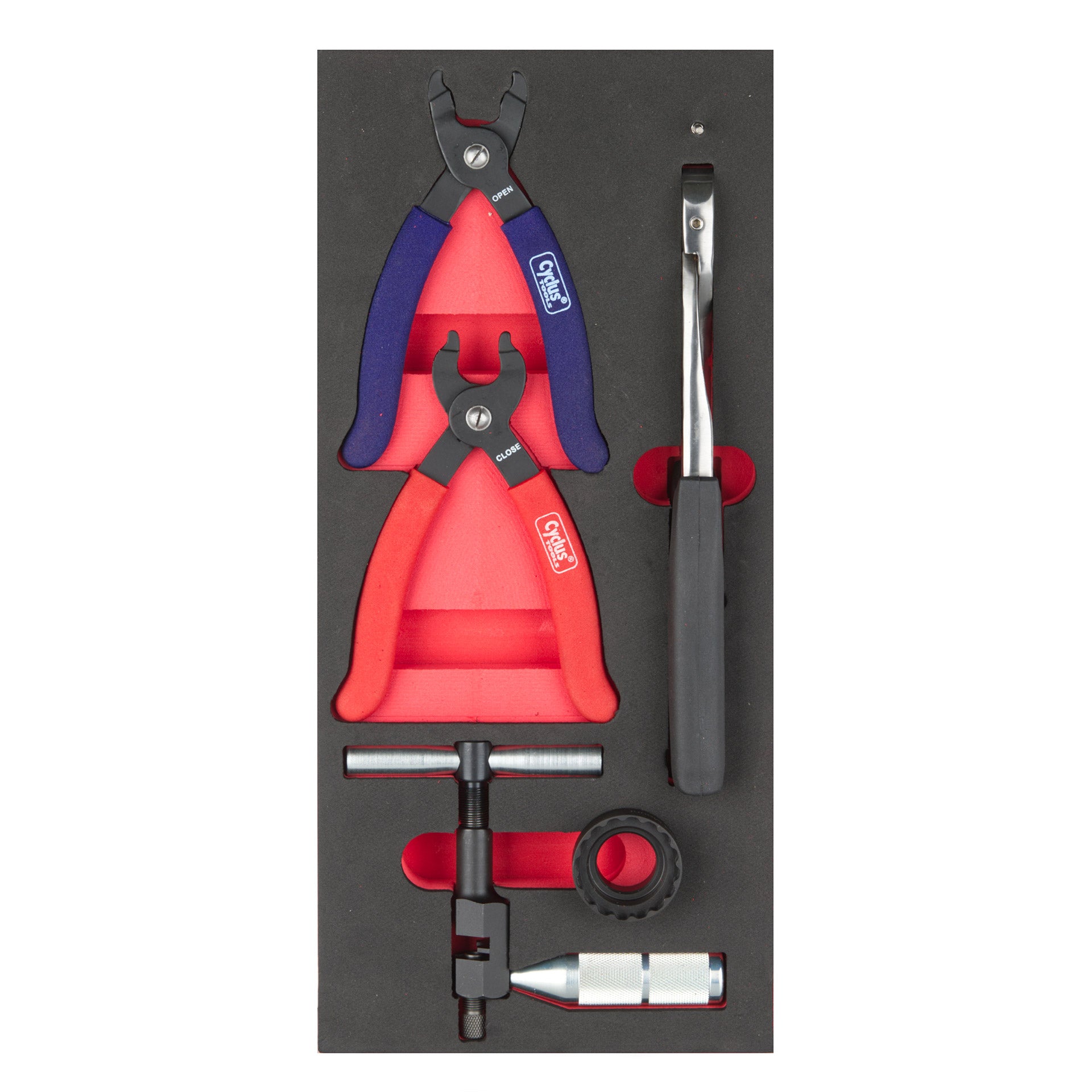 Cyclus foam 18 inclusief kettinggereedschap maat S rood