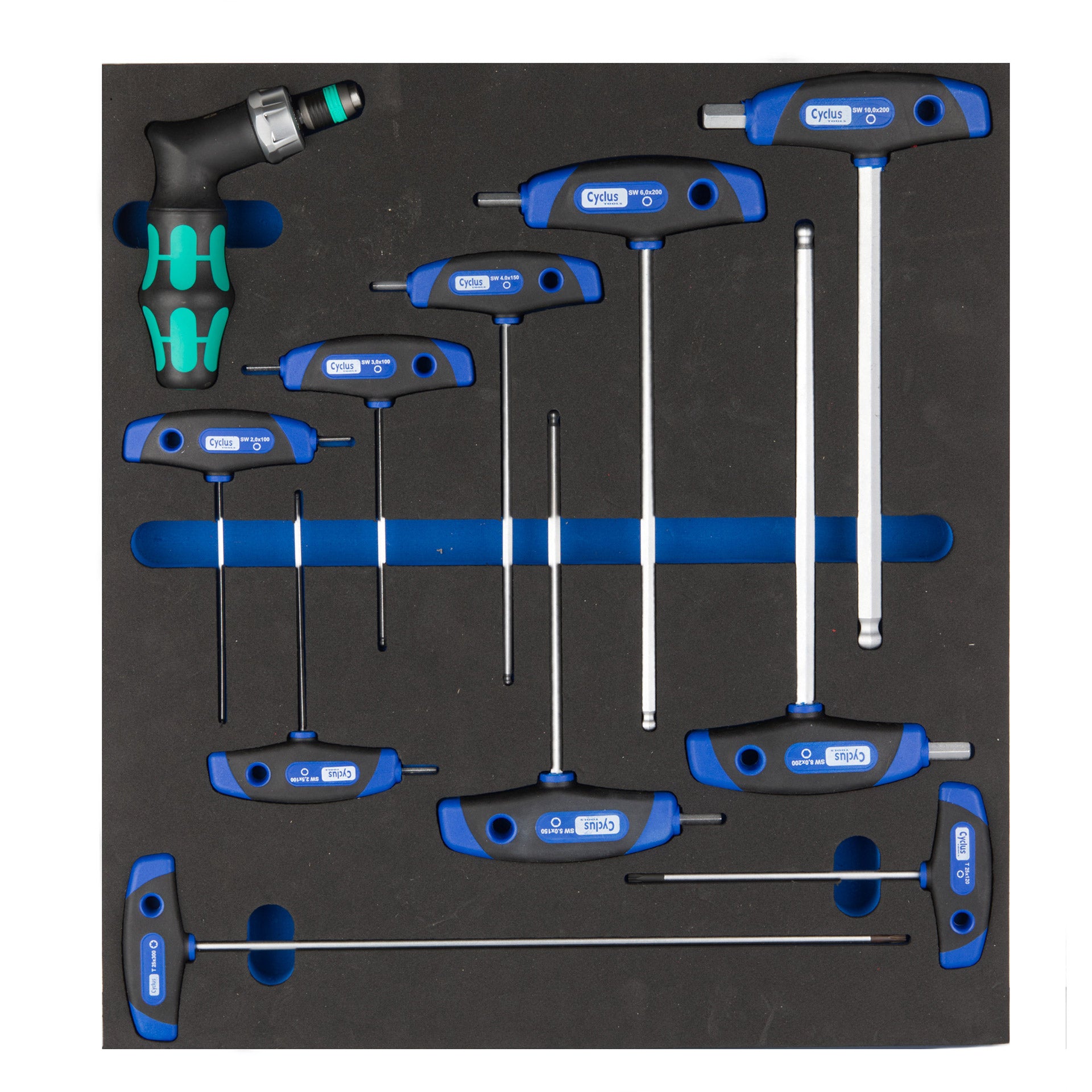 Cyclus foam 24 inclusief inbussleutels maat L blauw