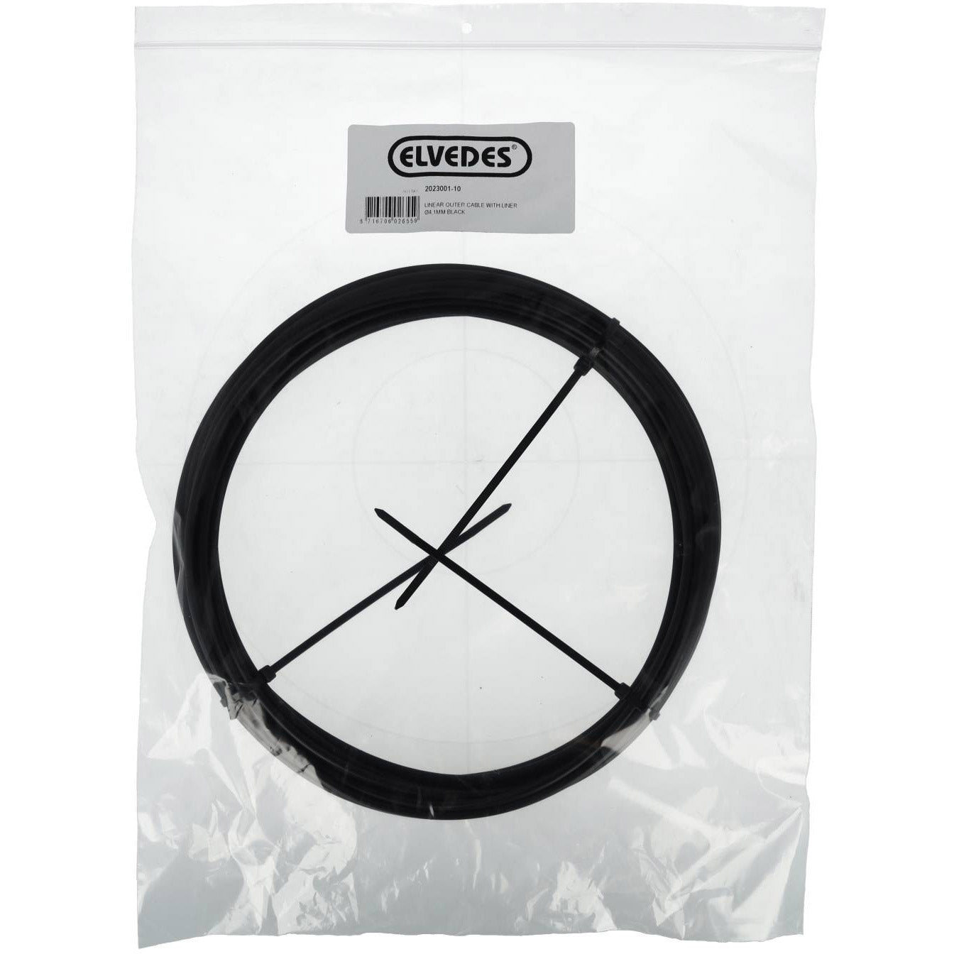 Elvedes buitenkabel gevlochten ø4,1 ultra licht 10m zwart