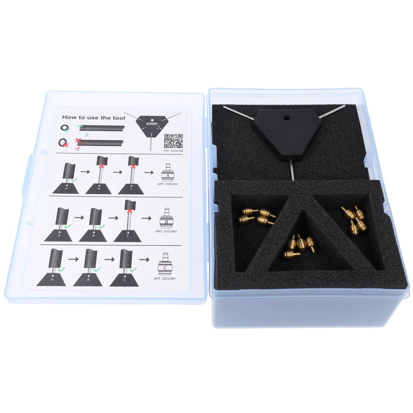 Elvedes toolkit voor remslang met universele inserts