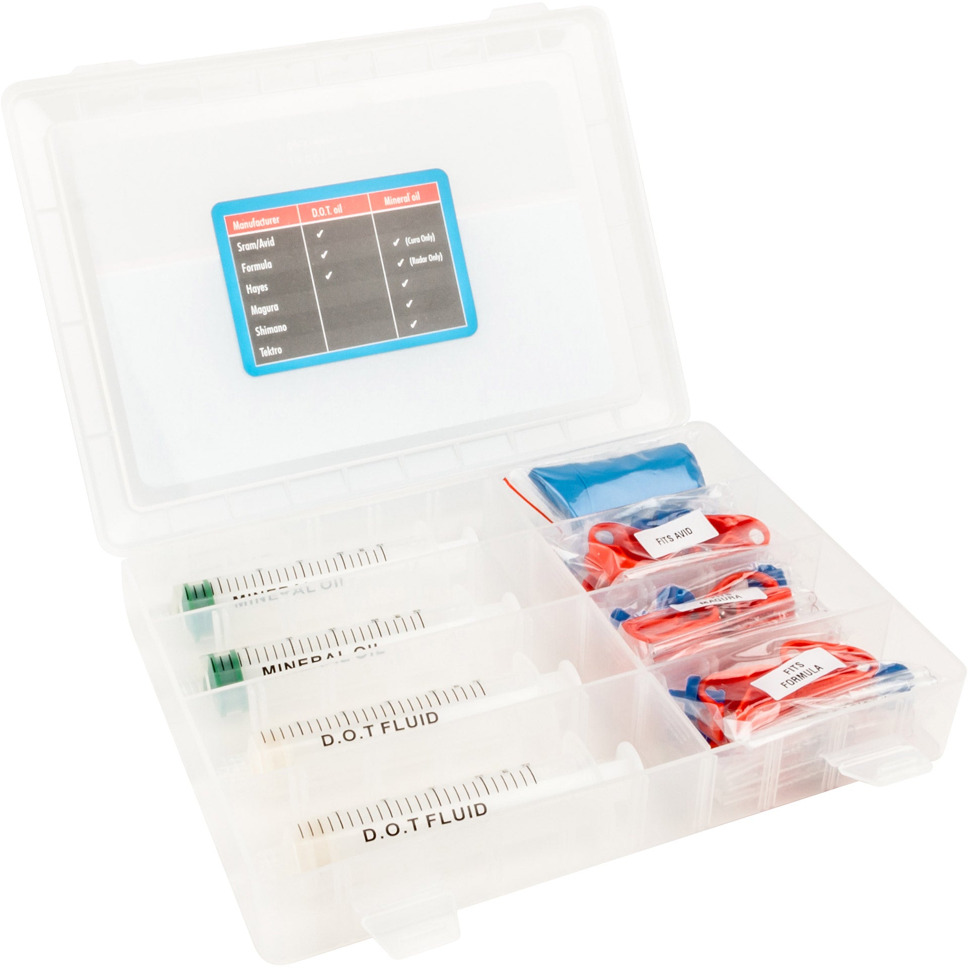 Elvedes vervangingskit remolie DOT/mineraal incl. adapters