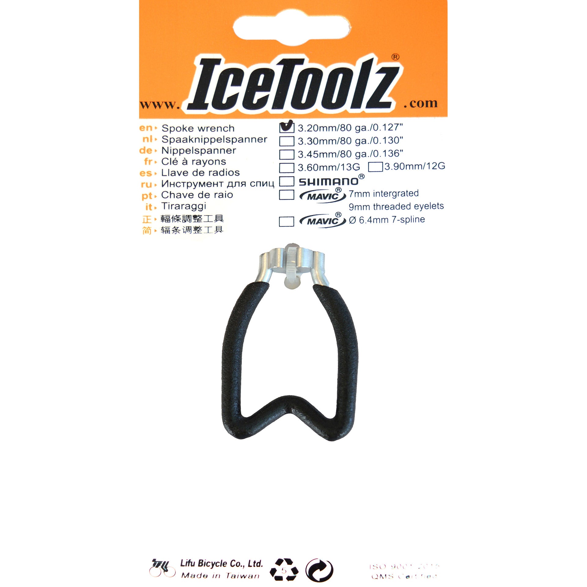 IceToolz spaaknippelspanner 3,20mm/0,127" zwart