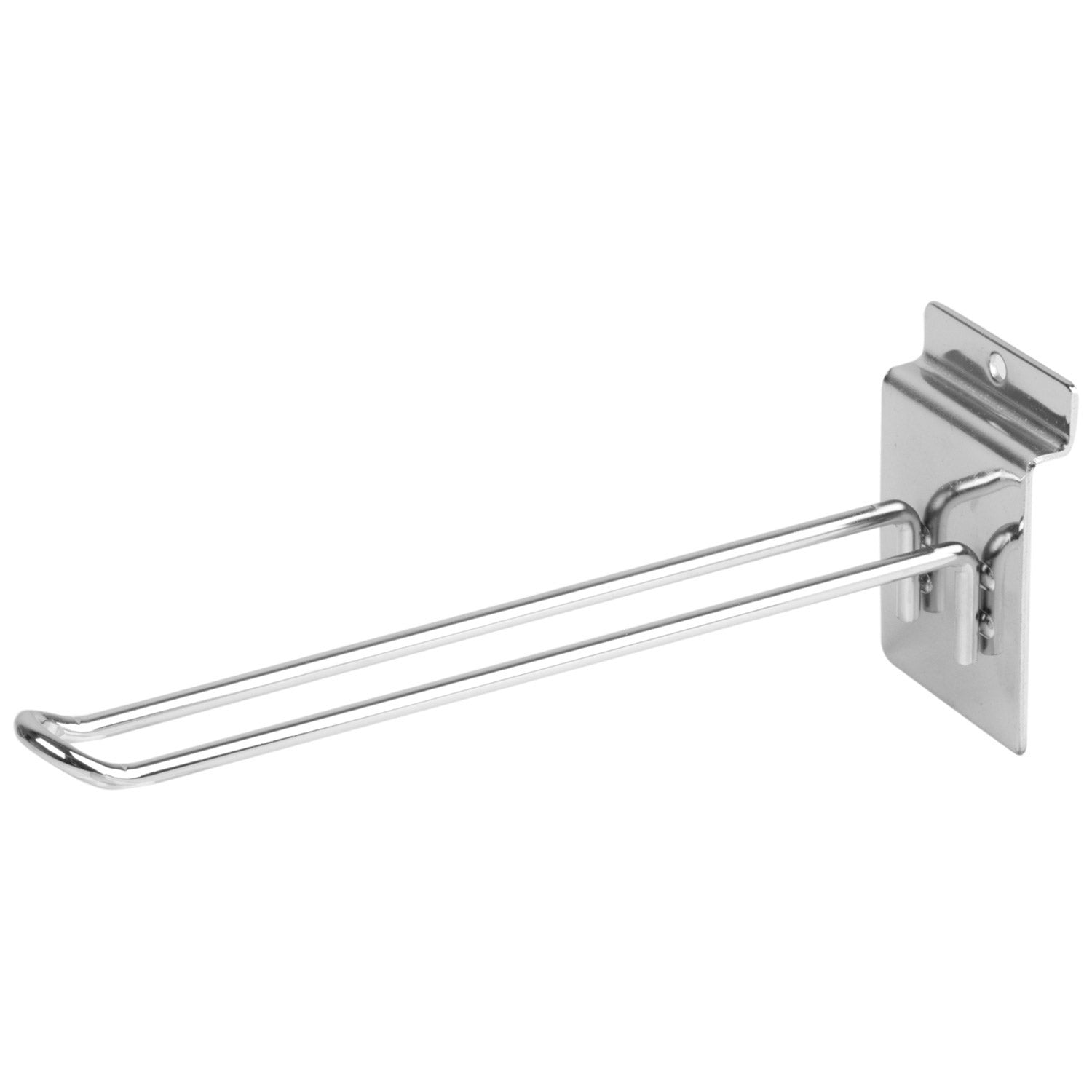 Messingschlager blisterhaak dubbel 200mm zilver