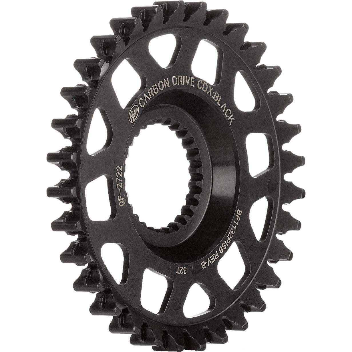 Gates tandwiel CDX 32T pinion Fin Line chromoly zwart