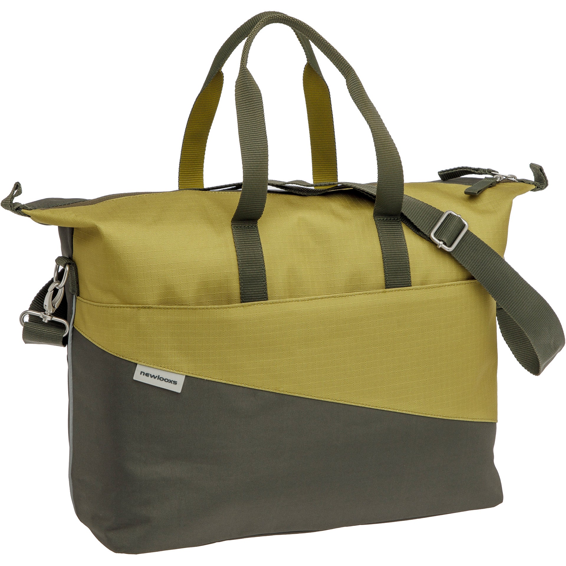 New Looxs enkele tas Oslo Tendo 21l rPET olijfgroen/geel