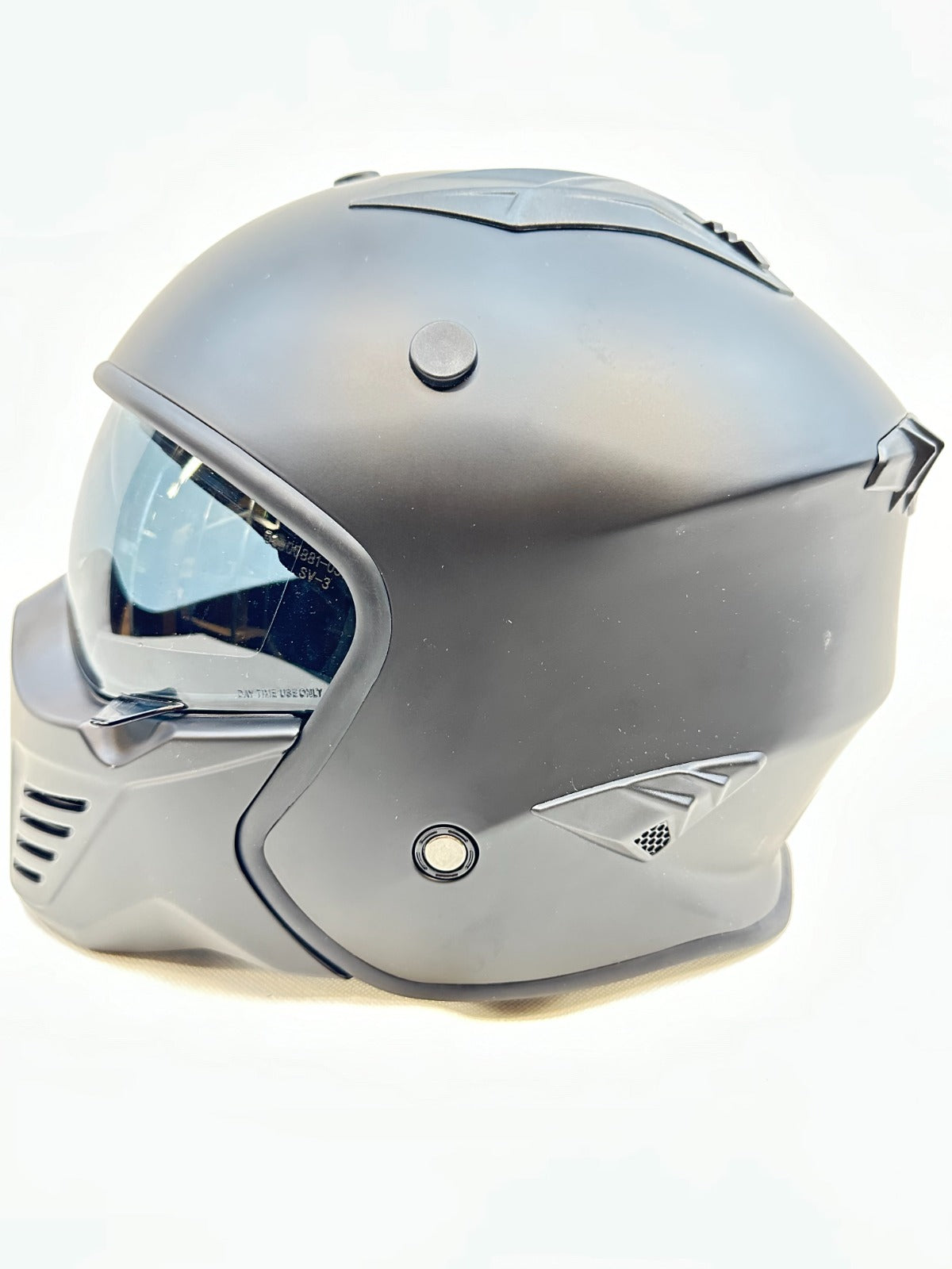Vito Bruzano Jethelm - Motorhelm - Mat Zwart