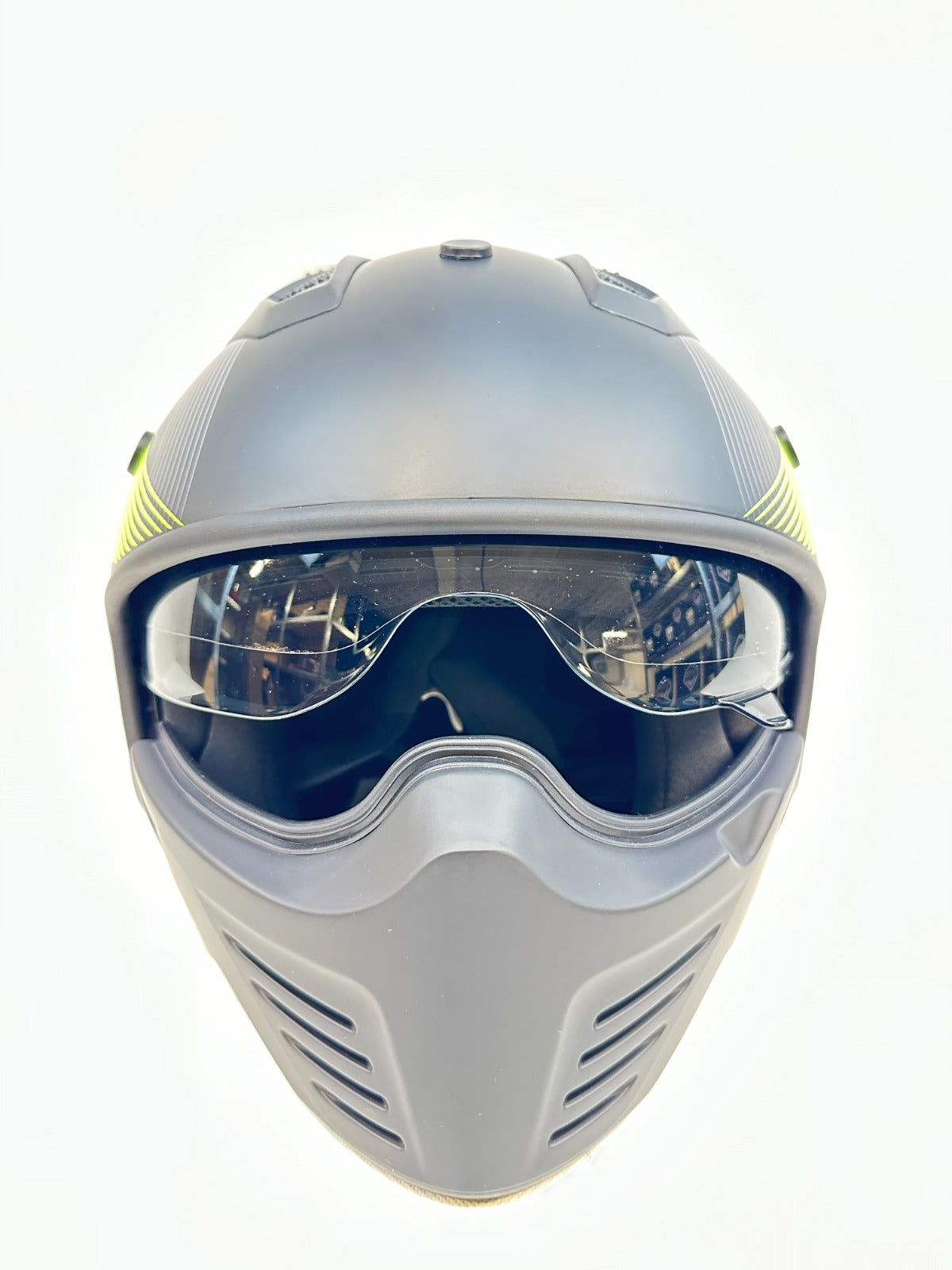 Vito Bruzano Jethelm - Motorhelm - Mat Zwart + Fluor