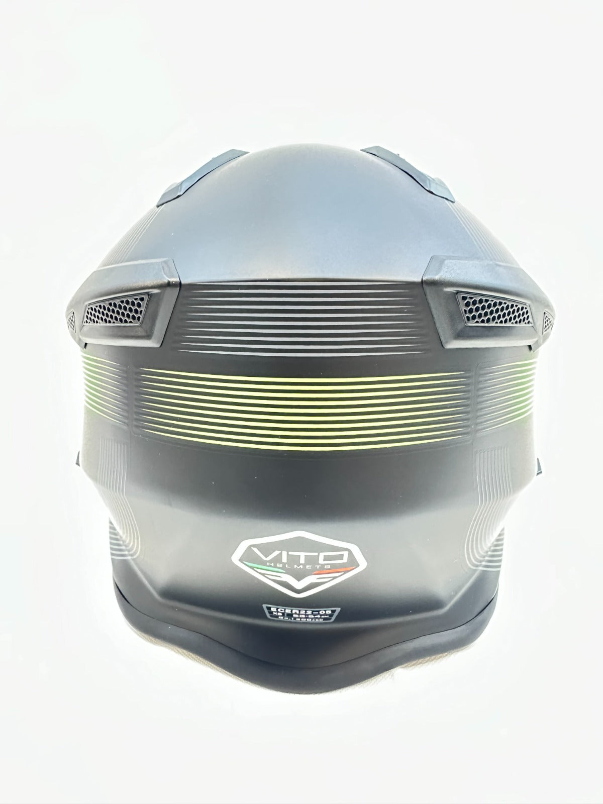 Vito Bruzano Jethelm - Motorhelm - Mat Zwart + Fluor