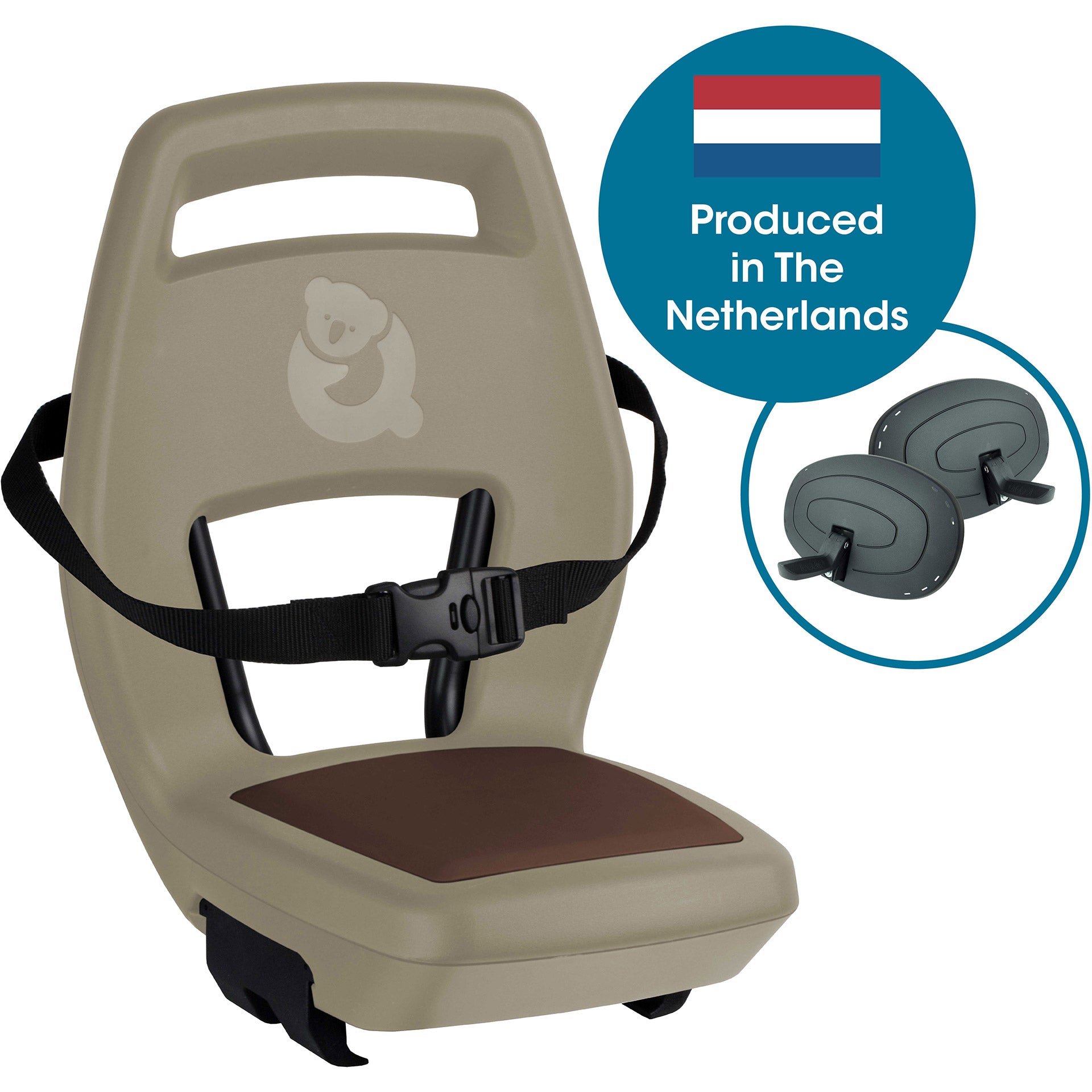 Qibbel achterzitje Junior 6+ bagagedrager bruin