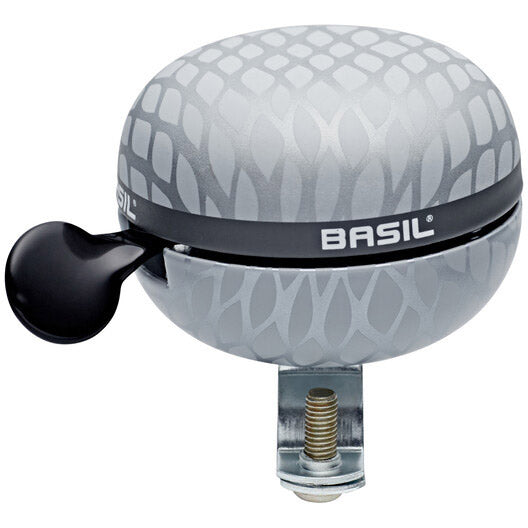 Basil Noir Bell ding dong 60mm metallic zilver 50463