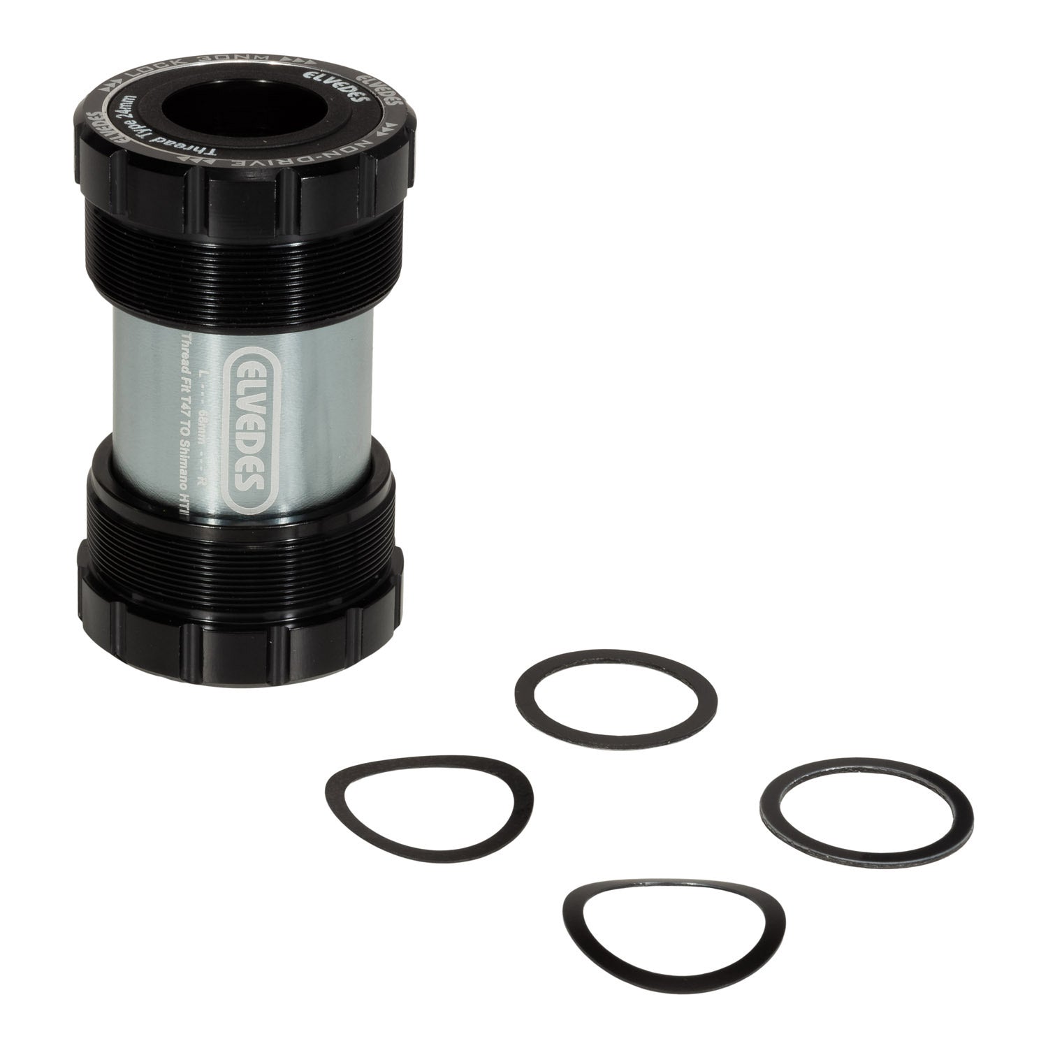 Elvedes bottom bracket schroefdr T47 68mm, 24mm Shim.