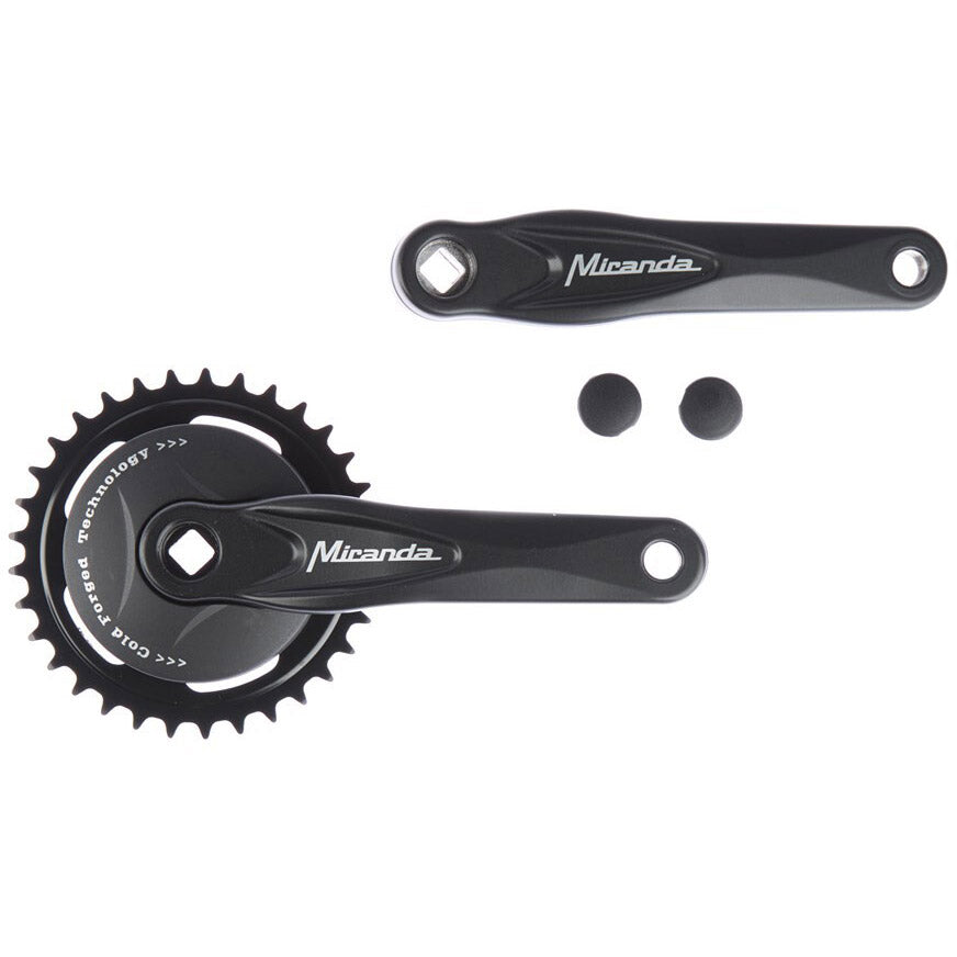 Miranda crankset Alfa 1 33T 3/32" + disc 9,2cm 170mm zwart