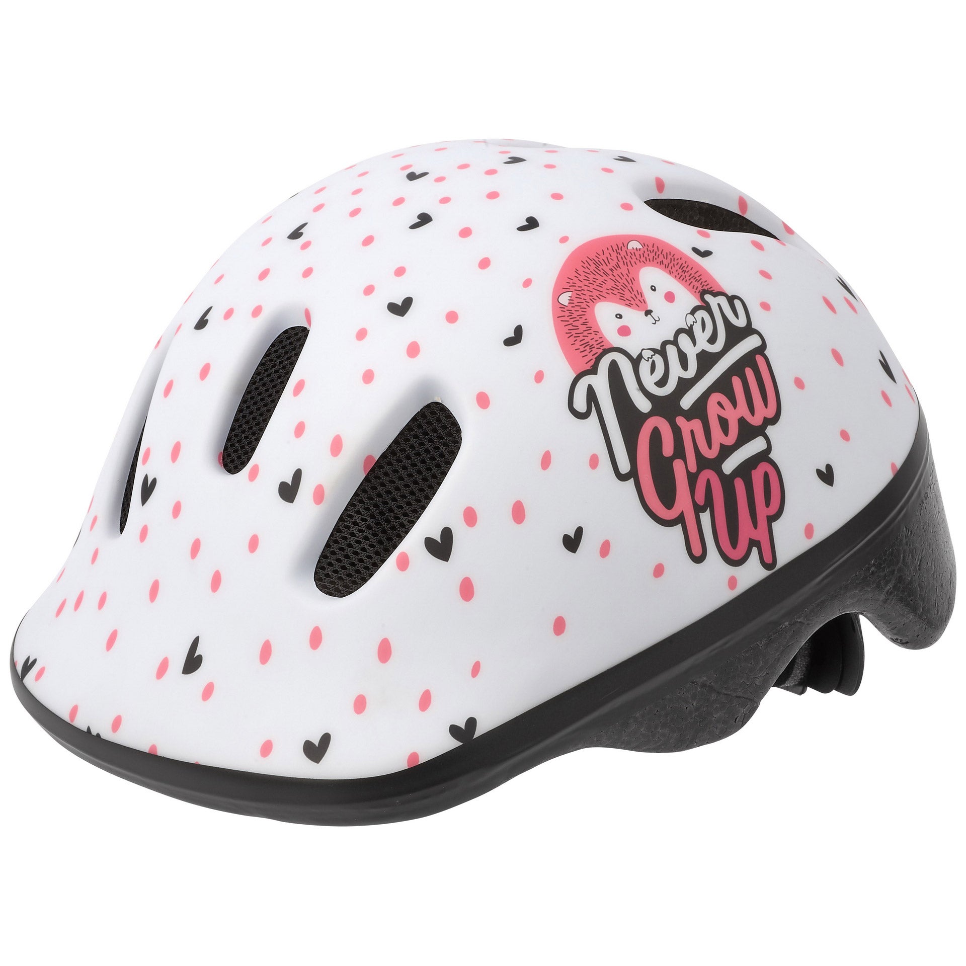 Polisport helm kinder Hoggy XXS mat wit/roze 44-48cm