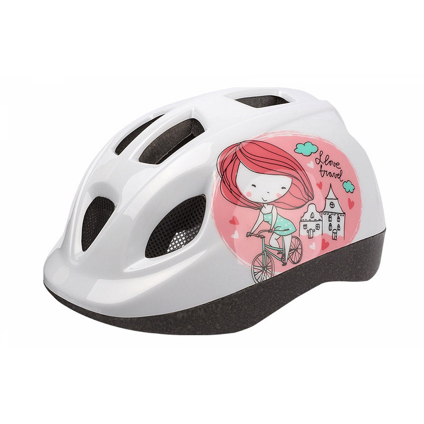 Polisport helm kinder Princess XS wit/roze 46/53cm