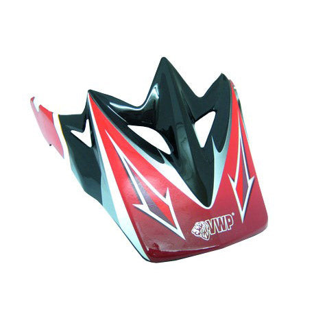 Vizier-set VWP BMX Full Face rood helmklep