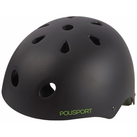 Polisport helm Junior Graffiti 53-55cm mat zwart/groen