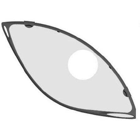 Hesling jasbeschermer 28" "Linea" met slotgat zwart