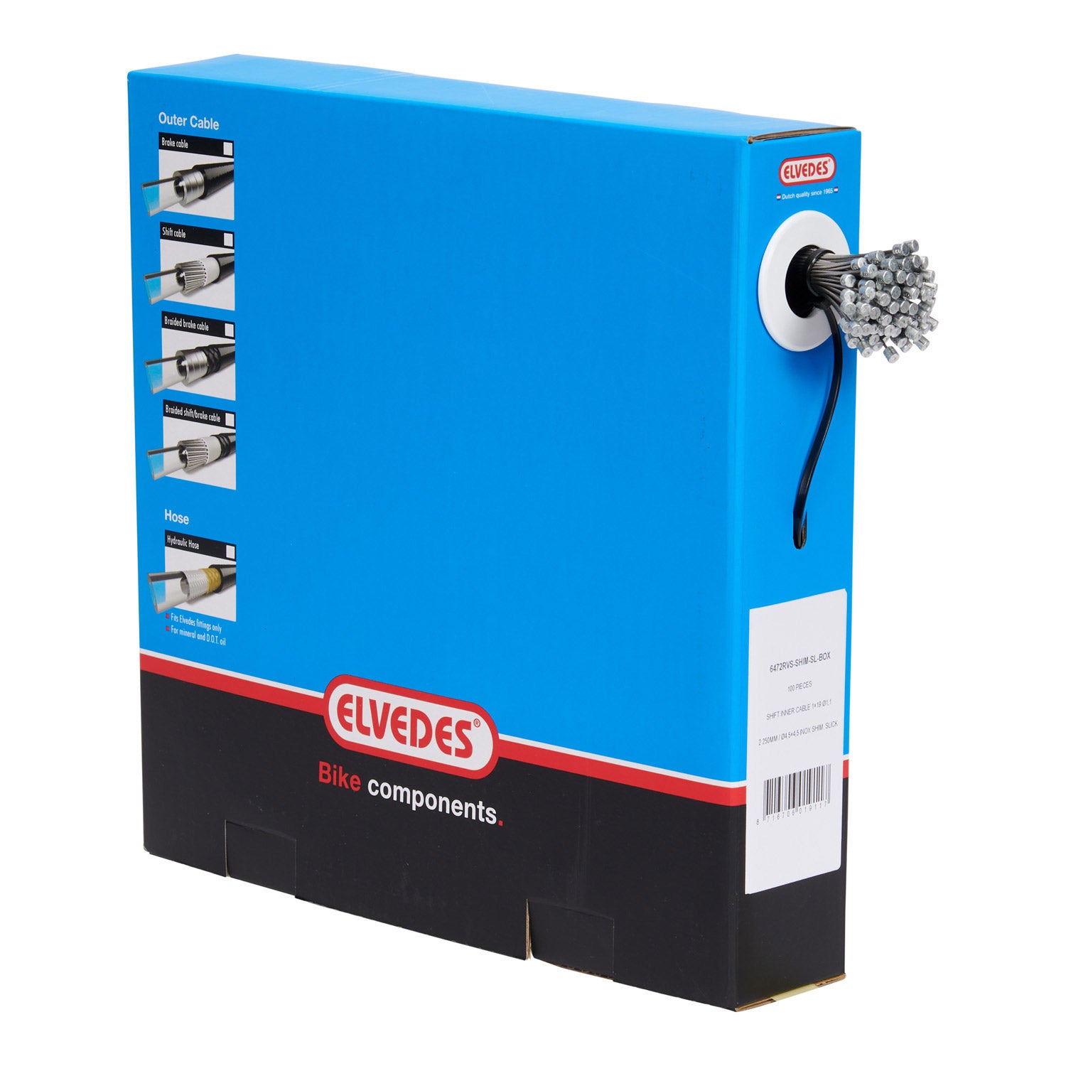 Elvedes schakel binnenk 2250mm (100)N-nip.6472RVS-SHIM-SL-BOX