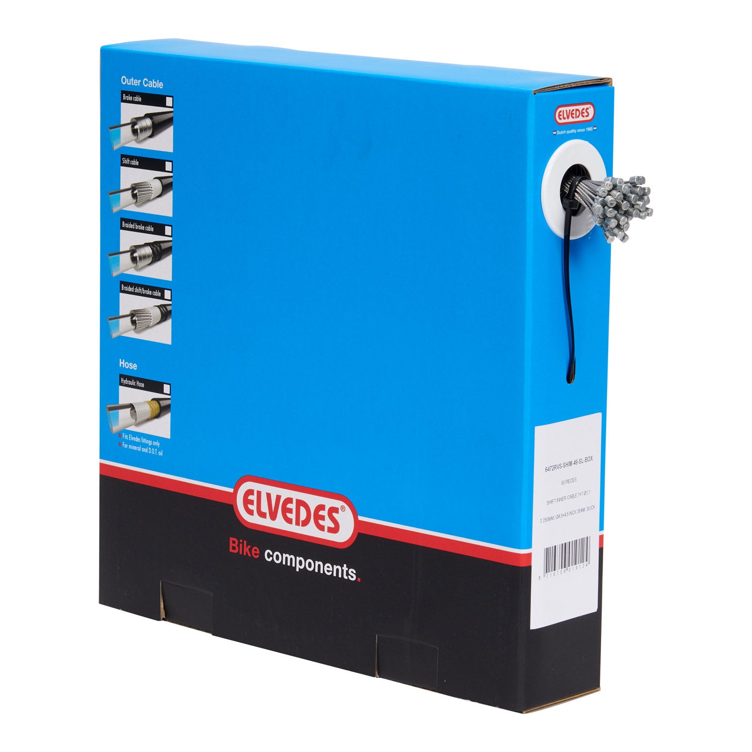 Elvedes schakel binnenk 2250mm (50)N-nip.6472RVS-SHIM-49-SL-B