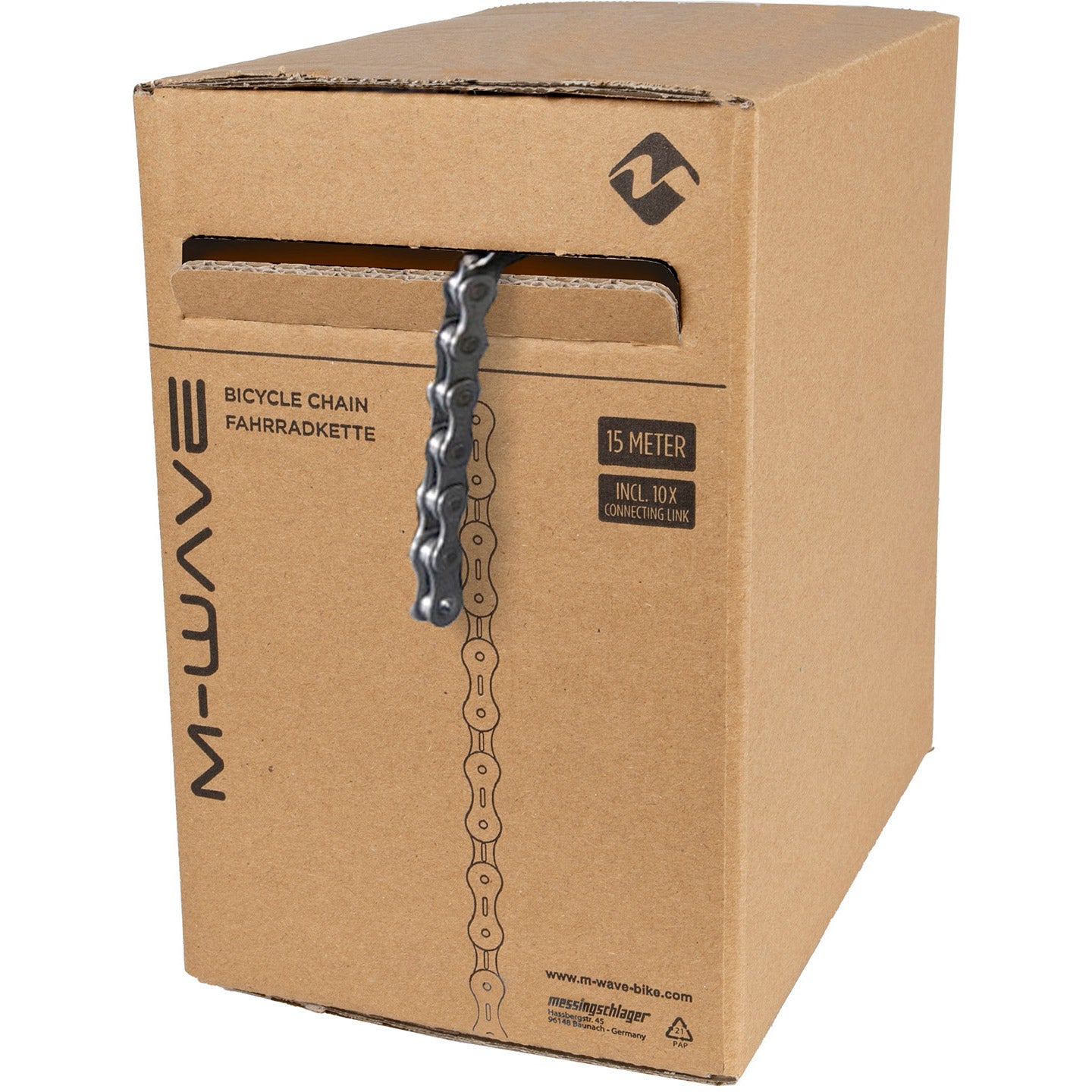 M-Wave ketting 1v ½-⅛" werkplaats 15m bruin