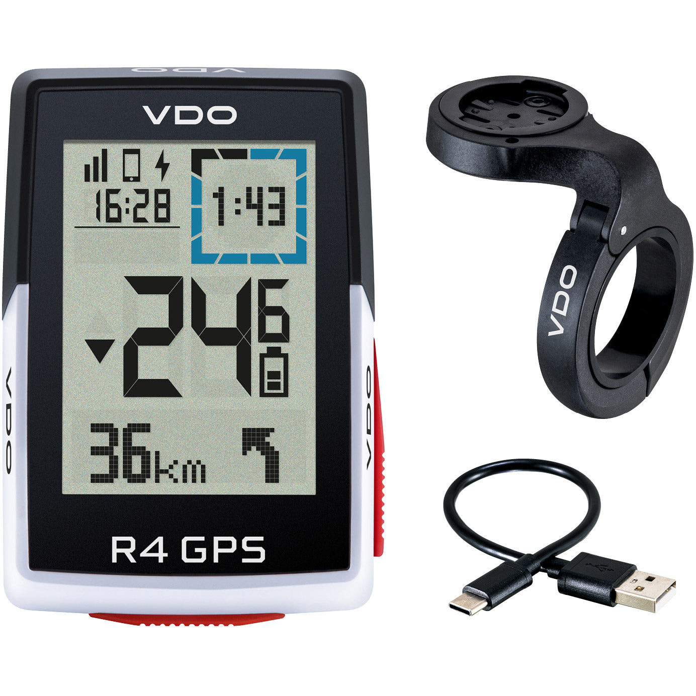 VDO Computer R4 GPS GPS, butler houder, USB