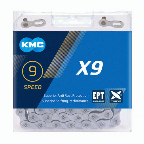 KMC ketting 1/2-11/128 114 9V X9 EPT zilver