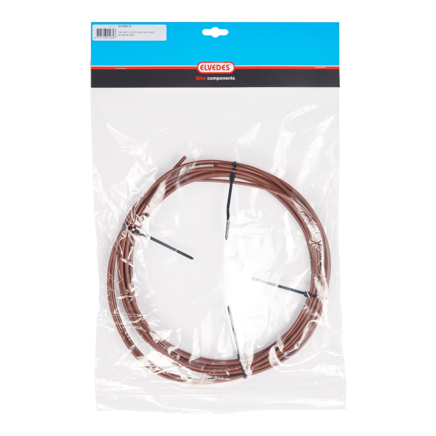 Elvedes schakel buitenk 4,2mm (10m) bruin liner 2019089-10