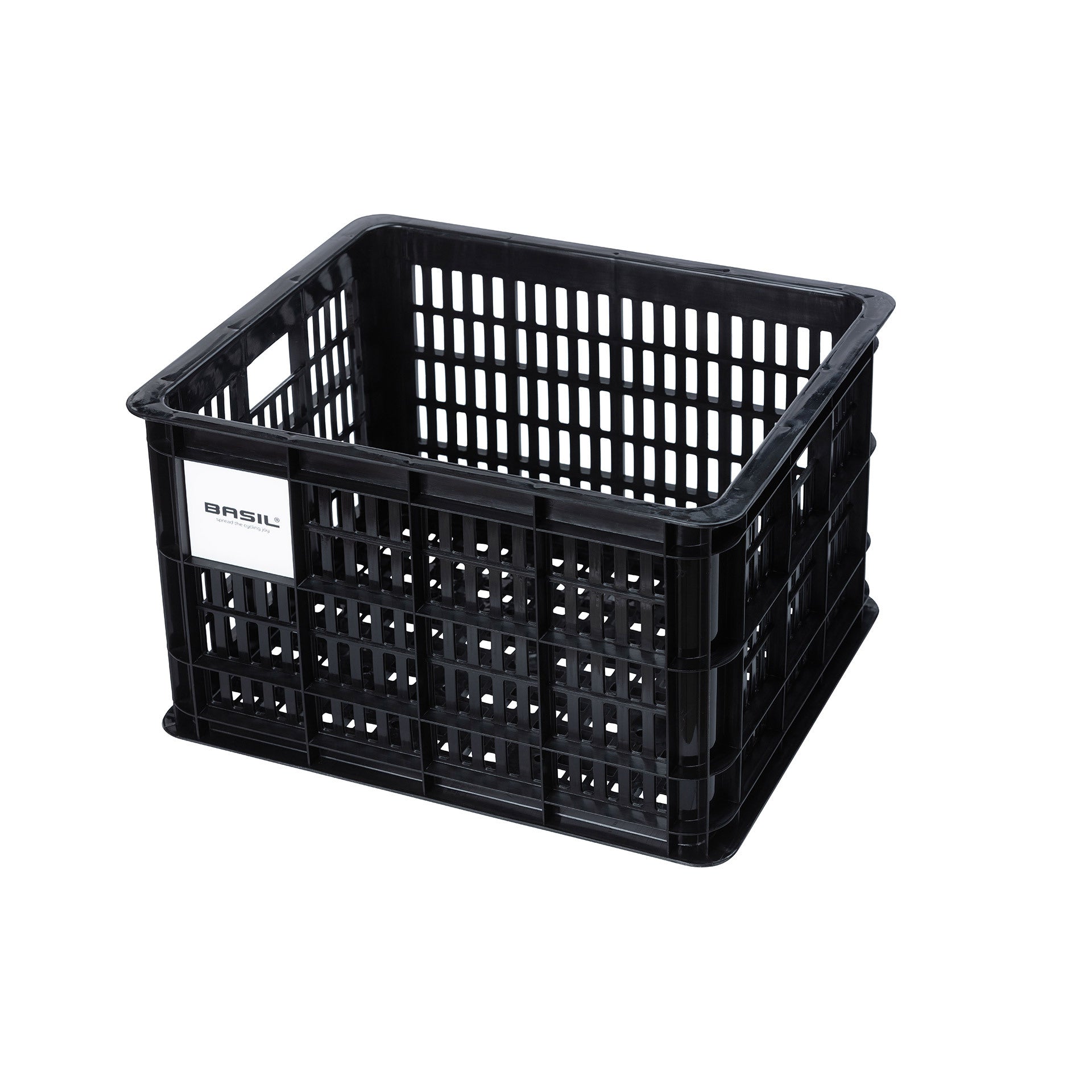 Fietskrat - Basil fietskrat M gerecycled kunststof 29,5L zwart