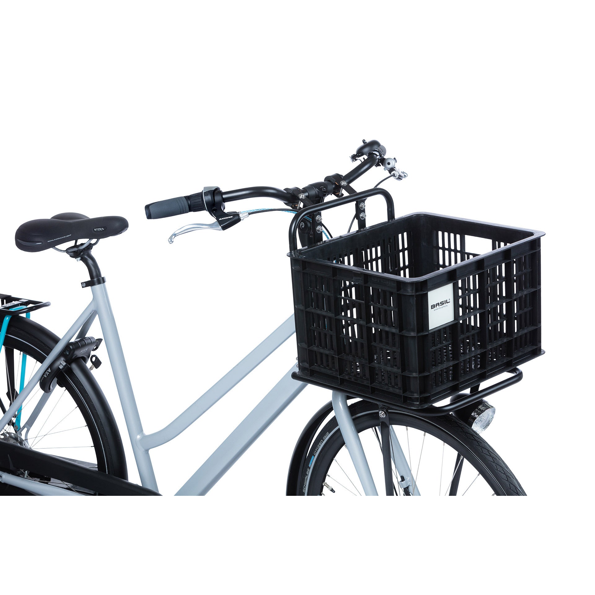 Fietskrat - Basil fietskrat M gerecycled kunststof 29,5L zwart