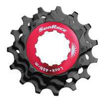 Sunrace sluitring met kransjes 10V 11/13/15T zwart