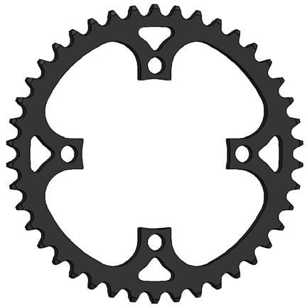 Esjot tandwiel Bosch,Yamaha, Bafang,Brose 1/2x3/32 narw 44T