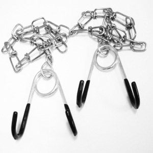 Set ophanghaken met ketting geplastificeerd