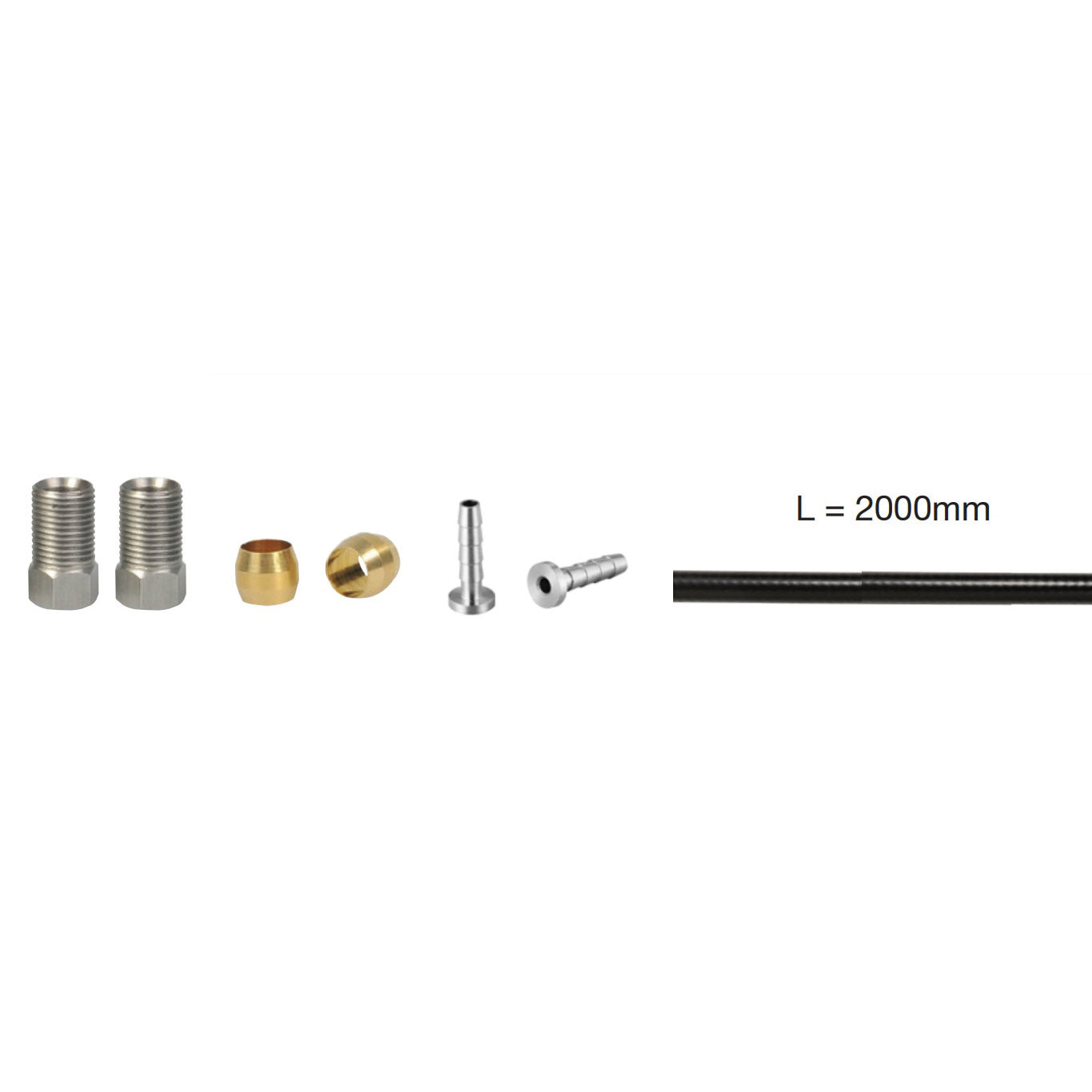 Elvedes 2m remslang p.v. Shim. SM-BH 90 zw.+ parts (M8x0.75)