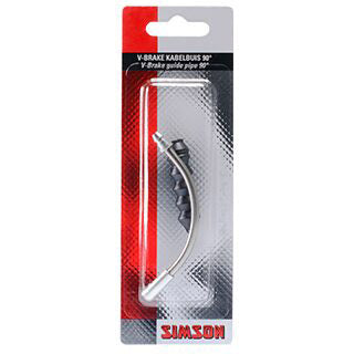 Simson remkabelbuis V-brake 90° vast incl. rubber op kaart