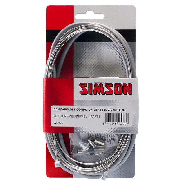 Simson remkabelset compleet ton-peer nippel op kaart RVS