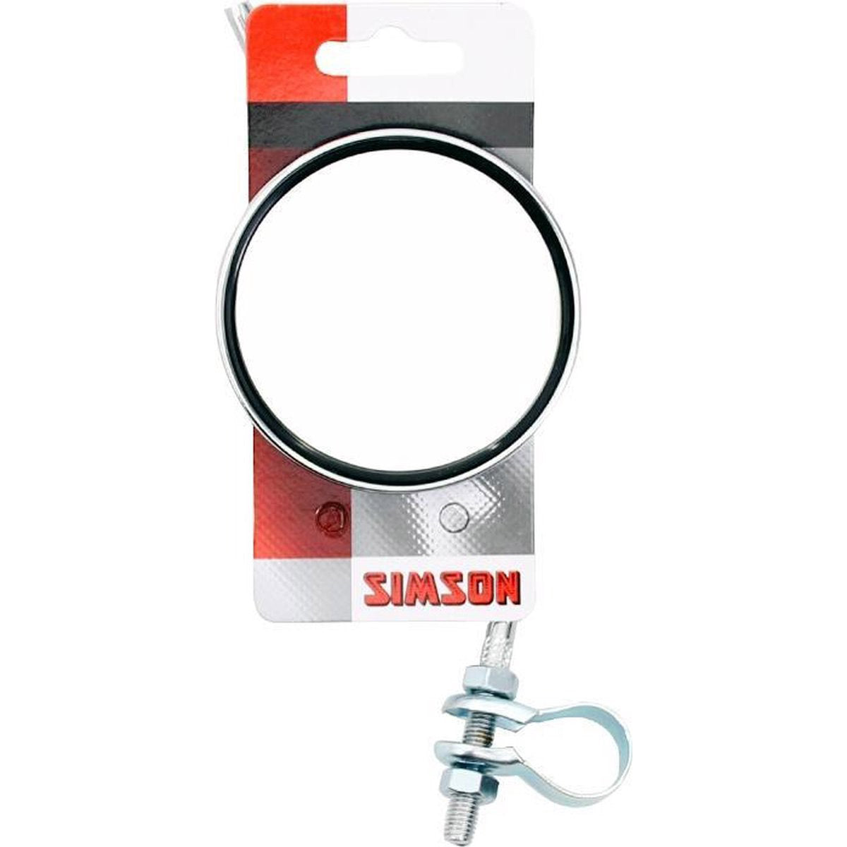 Simson spiegel rond klein op stuur zilver