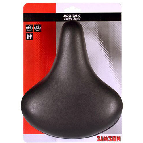 Simson zadel Basic zwart op kaart