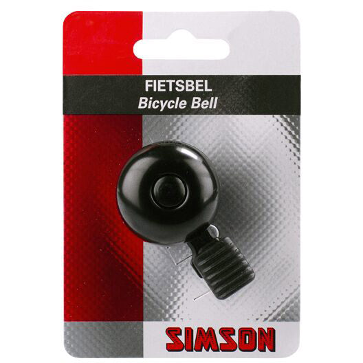 Simson fietsbel Mini 32mm zwrt vaste bevestiging op kaart