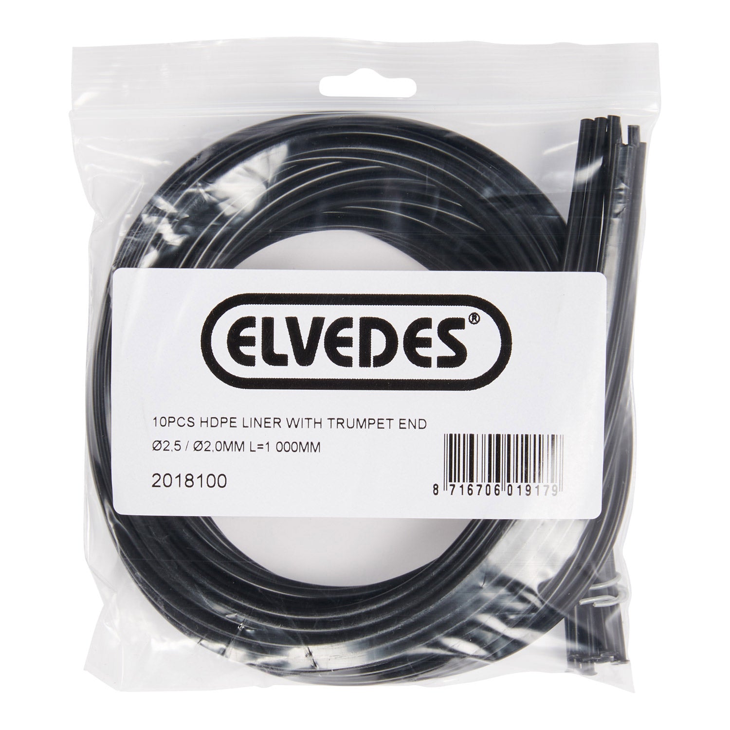 Elvedes liner met trompetje 2,5/2mm 1000mm(10)HDPE 2018100