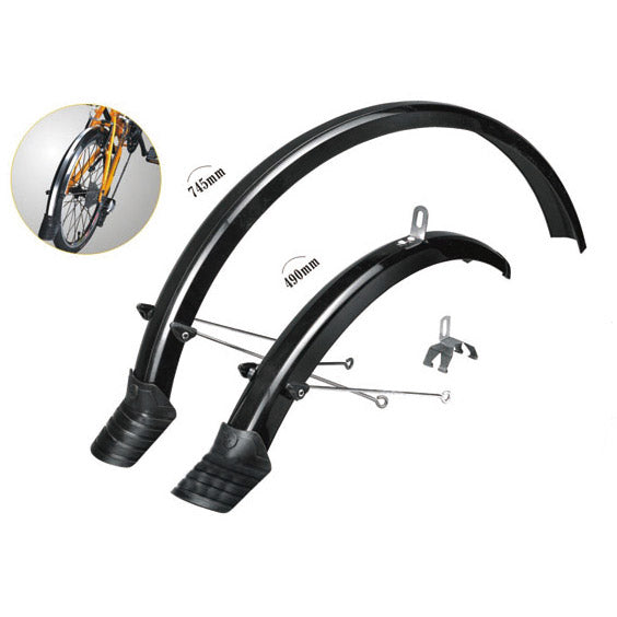 Mirage spatbordset 20" zwart incl. bevestigingsmateriaal